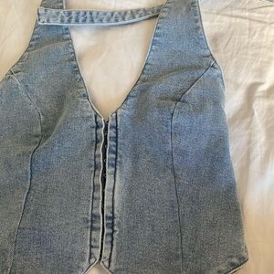 Emory Park Denim Halter Top